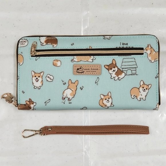 Waterproof Corgi Zipper Wristlet Long Wallet - Picture 7 of 14